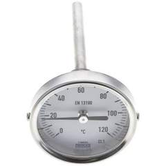 Wika TW 12063100 Bimetallthermometer, waagerecht D63/0 bis +120°C/100mm