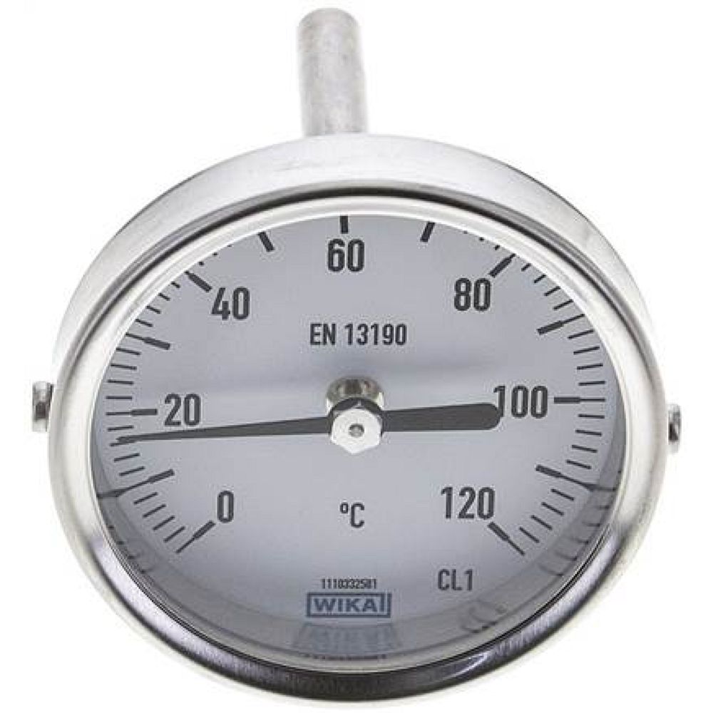 Wika TW 1206363 Bimetallthermometer, waagerecht D63/0 bis +120°C/63mm