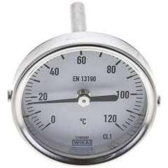 Wika TW 1206363 Bimetallthermometer, waagerecht D63/0 bis +120°C/63mm
