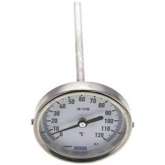 Wika TW 12080160 Bimetallthermometer, waagerecht D80/0 bis +120°C/160mm