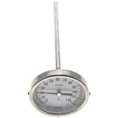 Wika TW 12080200 Bimetallthermometer, waagerecht D80/0 bis +120°C/200mm