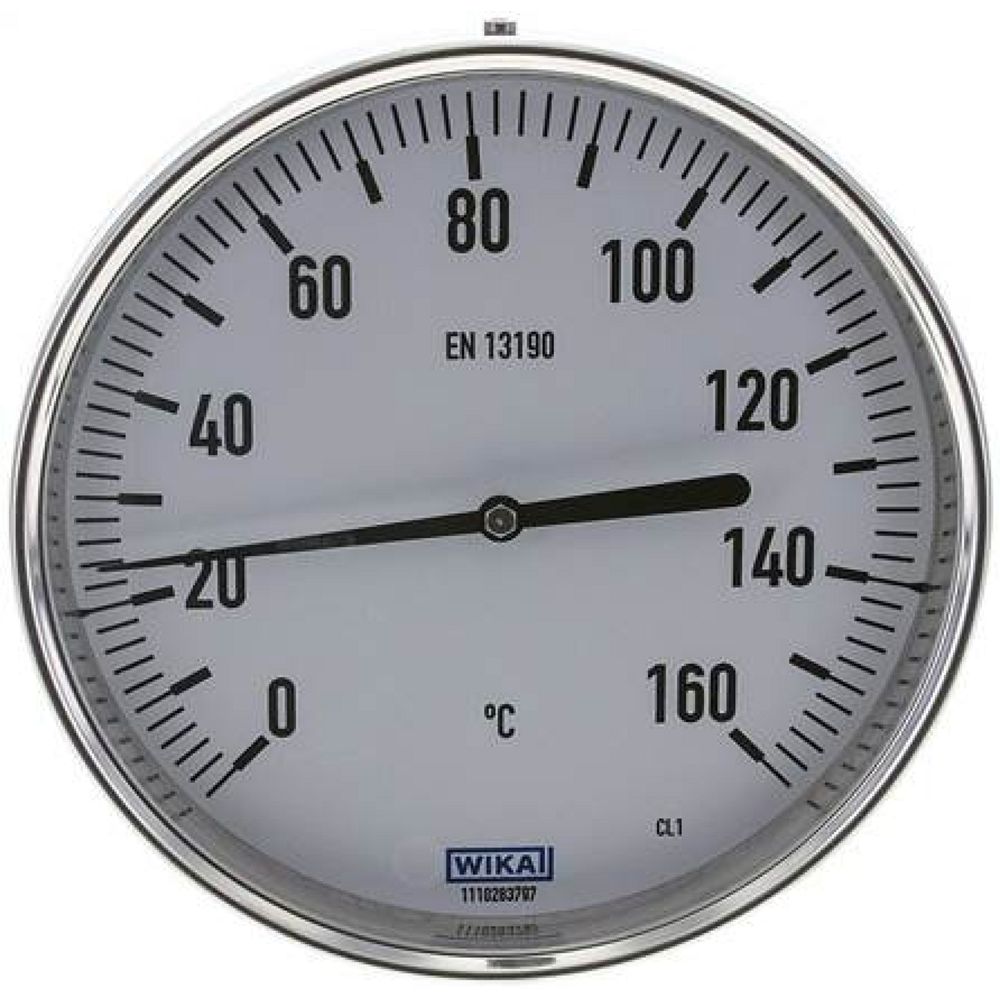 Wika TW 160160100 Bimetallthermometer, waagerecht D160/0 bis +160°C/100mm