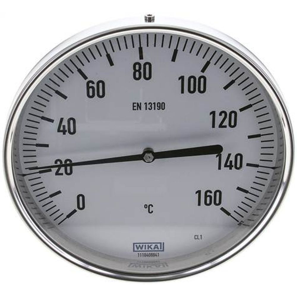Wika TW 160160160 Bimetallthermometer, waagerecht D160/0 bis +160°C/160mm