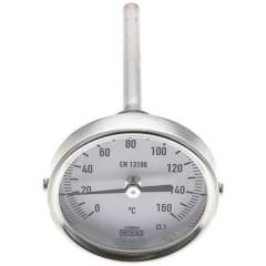Wika TW 16063100 Bimetallthermometer, waagerecht D63/0 bis +160°C/100mm