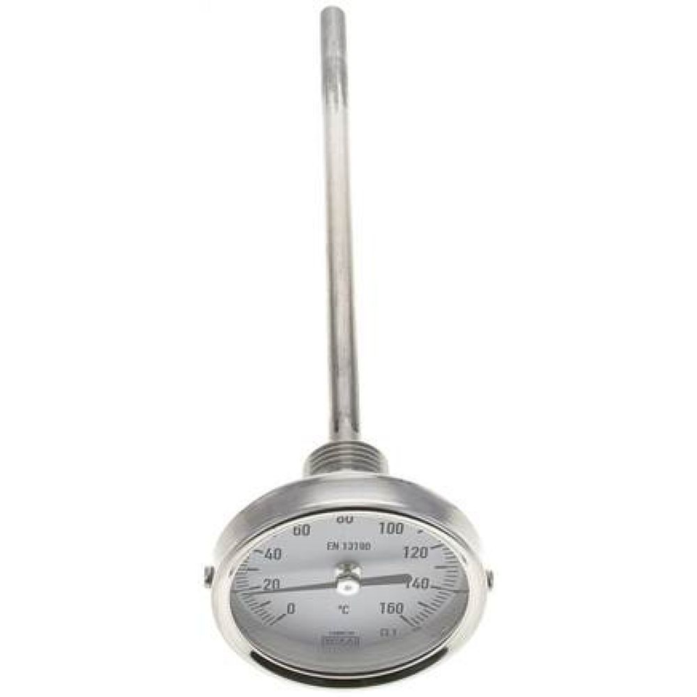 Wika TW 16063200 Bimetallthermometer, waagerecht D63/0 bis +160°C/200mm