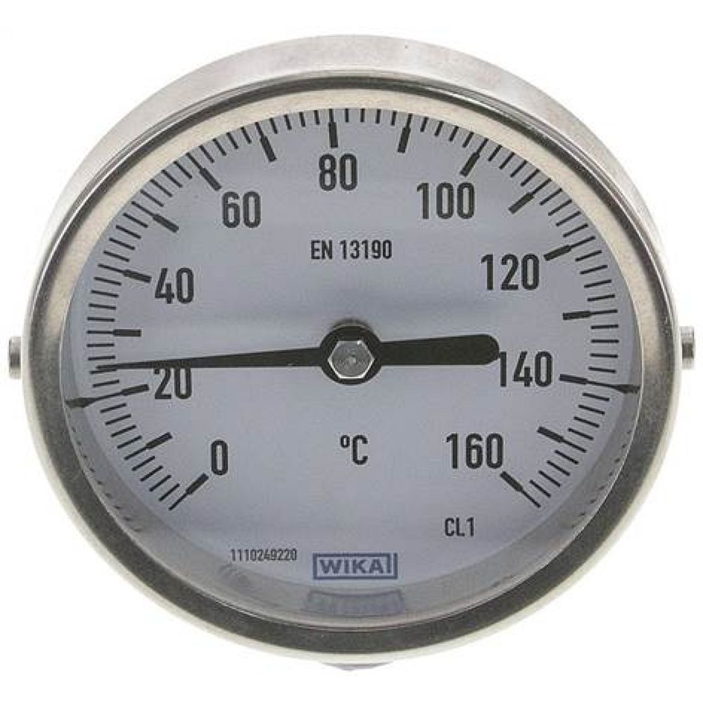 Wika TW 1608063 Bimetallthermometer, waagerecht D80/0 bis +160°C/63mm