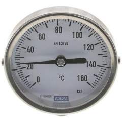 Wika TW 1608063 Bimetallthermometer, waagerecht D80/0 bis +160°C/63mm