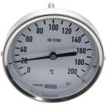 Wika TW 200100100 Bimetallthermometer, waagerecht D100/0 bis +200°C/100mm