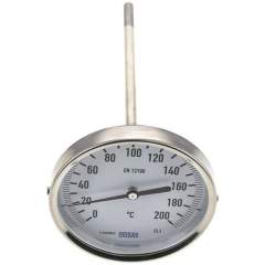 Wika TW 200100200 Bimetallthermometer, waagerecht D100/0 bis +200°C/200mm