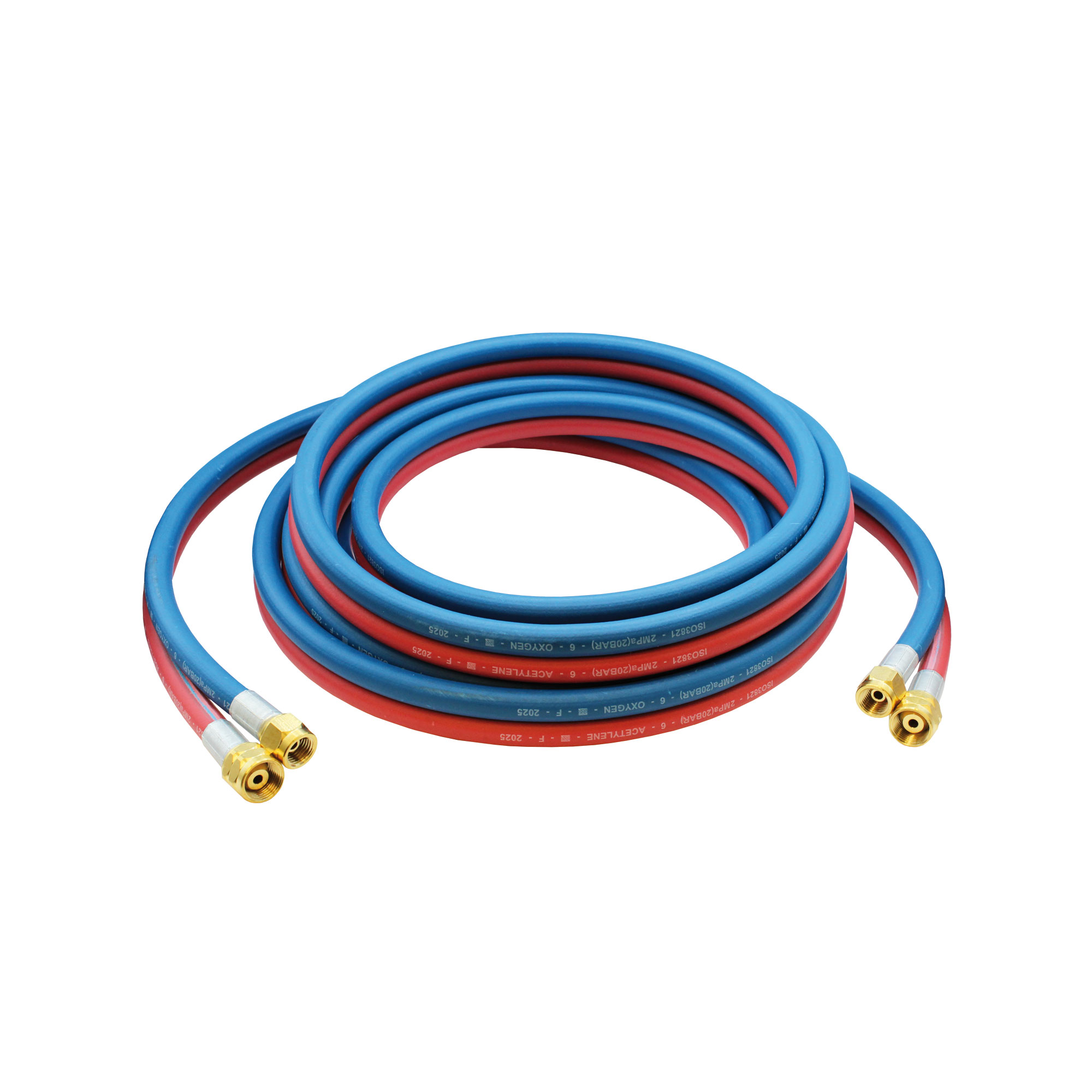 Autogenous twin hose, O2-C2H2, Ø 13.3 x 6.3, 25 m, connections - Riegler 156072
