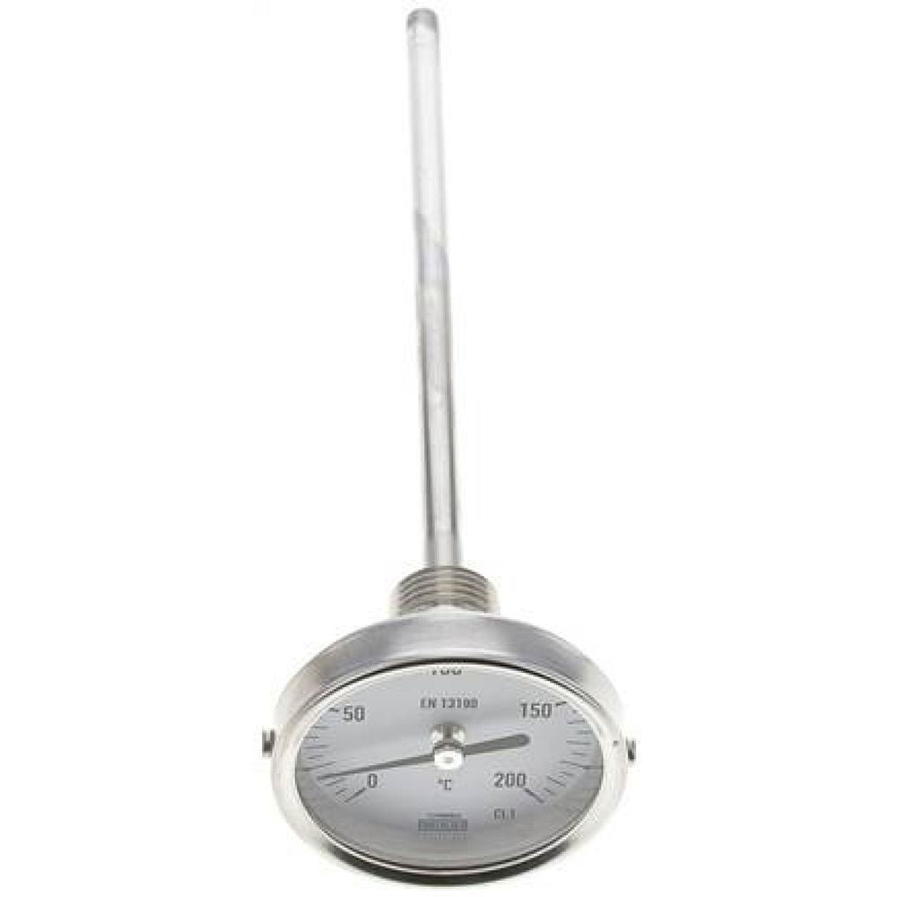 Wika TW 20063200 Bimetallthermometer, waagerecht D63/0 bis +200°C/200mm