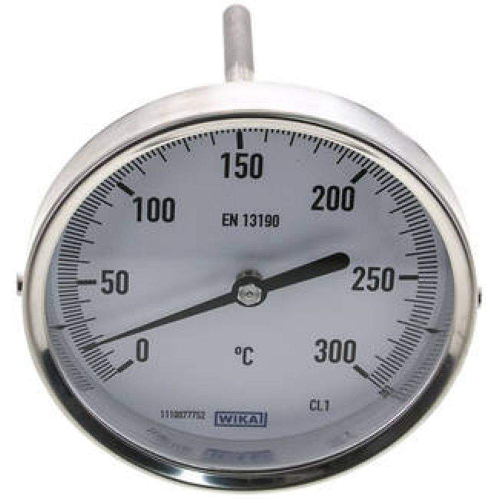 Wika TW 20080100 Bimetallthermometer, waagerecht D80/0 bis +200°C/100mm