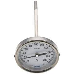 Wika TW 20080160 Bimetallthermometer, waagerecht D80/0 bis +200°C/160mm