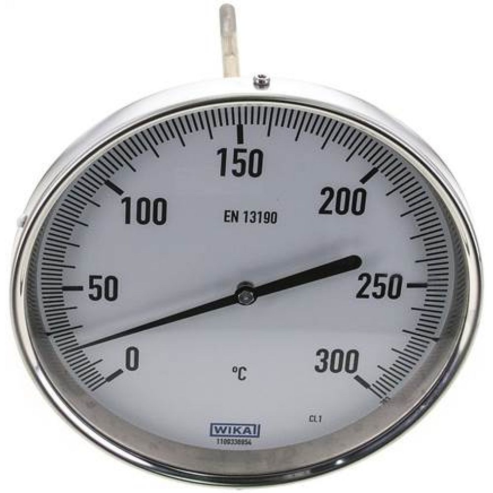 Wika TW 300160200 Bimetallthermometer, waagerecht D160/0 bis +300°C/200mm