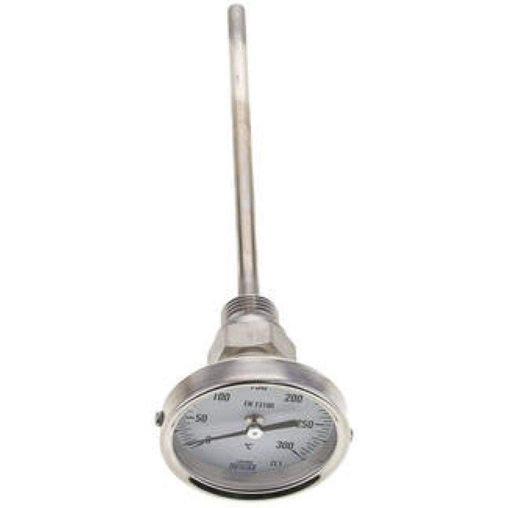 Wika TW 30063200 Bimetallthermometer, waagerecht D63/0 bis +300°C/200mm
