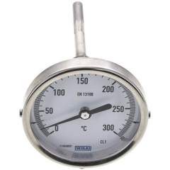 Wika TW 30080100 Bimetallthermometer, waagerecht D80/0 bis +300°C/100mm