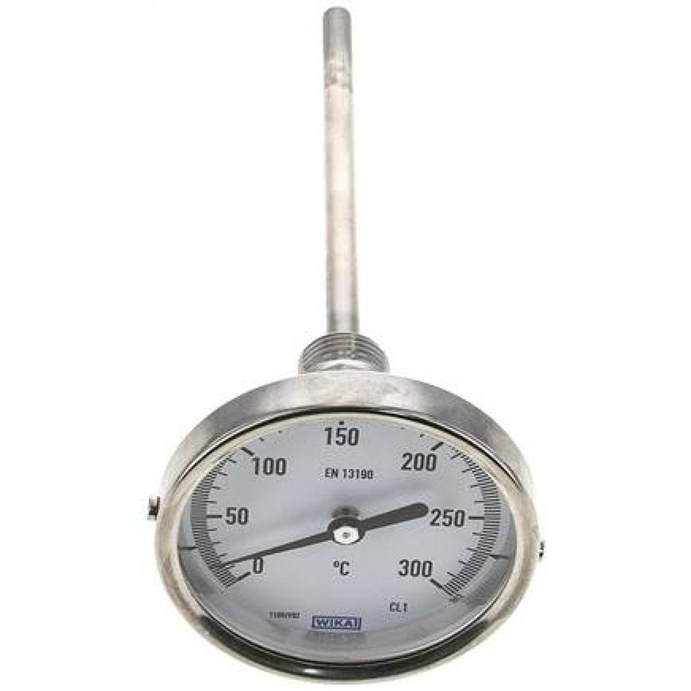 Wika TW 30080160 Bimetallthermometer, waagerecht D80/0 bis +300°C/160mm