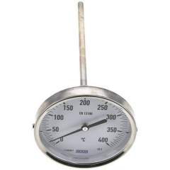 Wika TW 400100200 Bimetallthermometer, waagerecht D100/0 bis +400°C/200mm