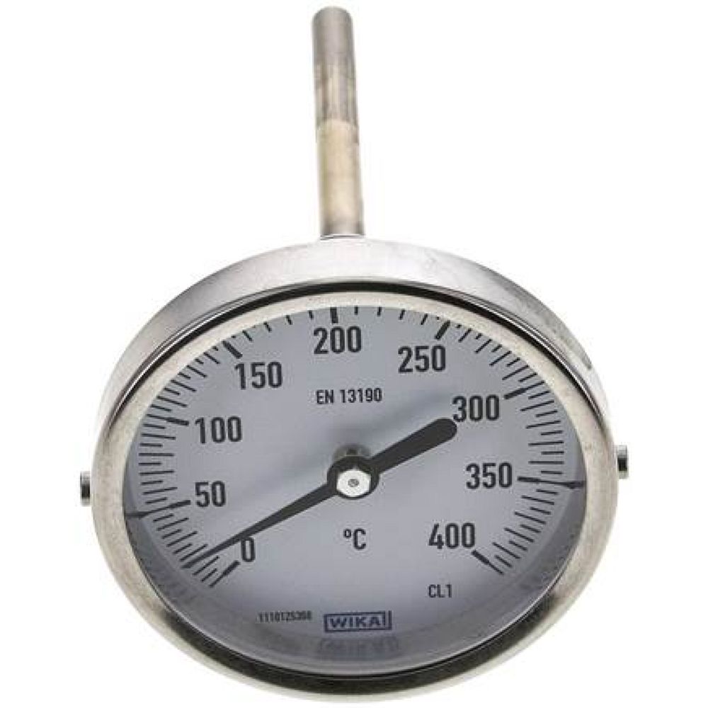 Wika TW 40080100 Bimetallthermometer, waagerecht D80/0 bis +400°C/100mm