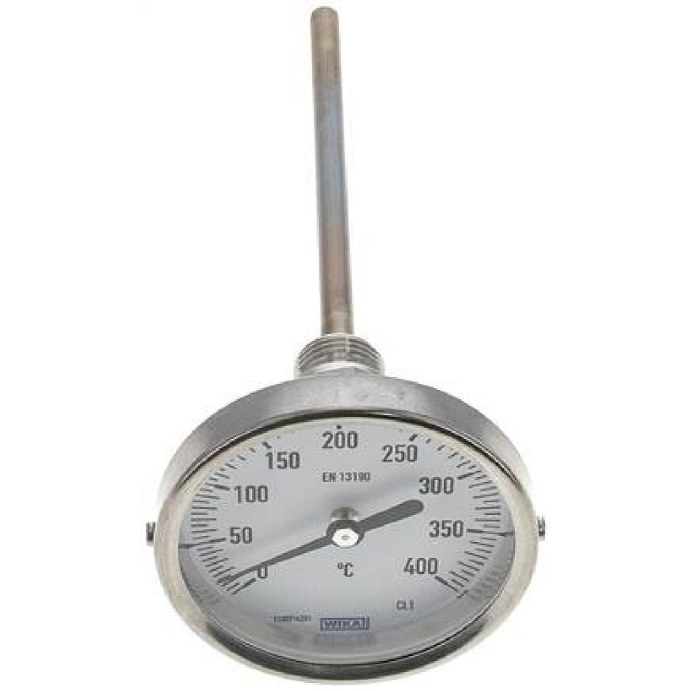 Wika TW 40080160 Bimetallthermometer, waagerecht D80/0 bis +400°C/160mm