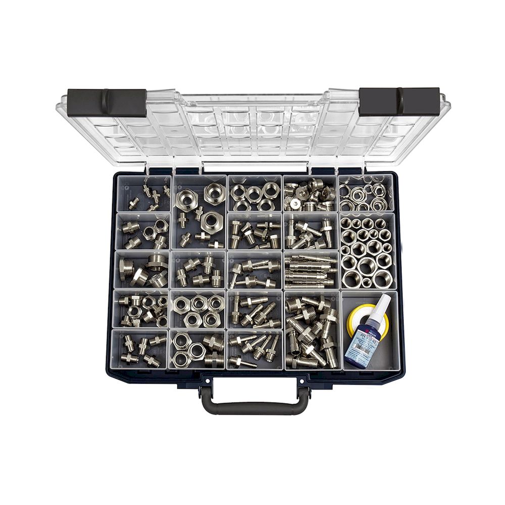 Riegler 156875.Assortment box nickel-plated brass