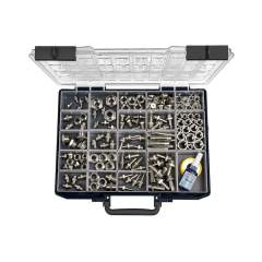 Riegler 156875. Sortimentsbox Messingdrehteile vernickelt