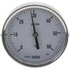 Wika TW 6010063 Bimetallthermometer, waagerecht D100/0 bis +60°C/63mm