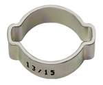 Riegler 114133.2-ear hose clamp, Steel bright galvanised (W1), 22.0 - 25.0 mm