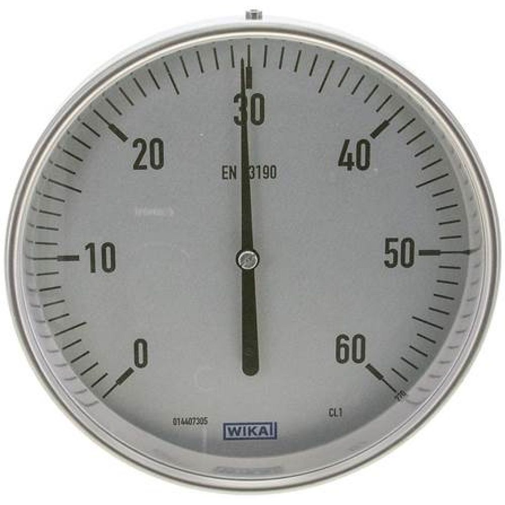 Wika TW 60160100 Bimetallthermometer, waagerecht D160/0 bis +60°C/100mm