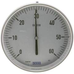 Wika TW 60160100 Bimetallthermometer, waagerecht D160/0 bis +60°C/100mm
