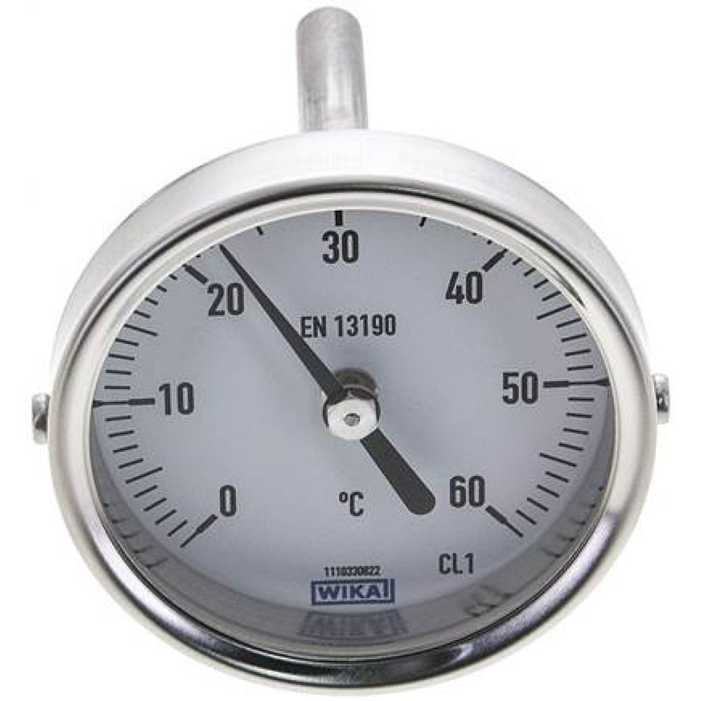 Wika TW 606363 Bimetallthermometer, waagerecht D63/0 bis +60°C/63mm