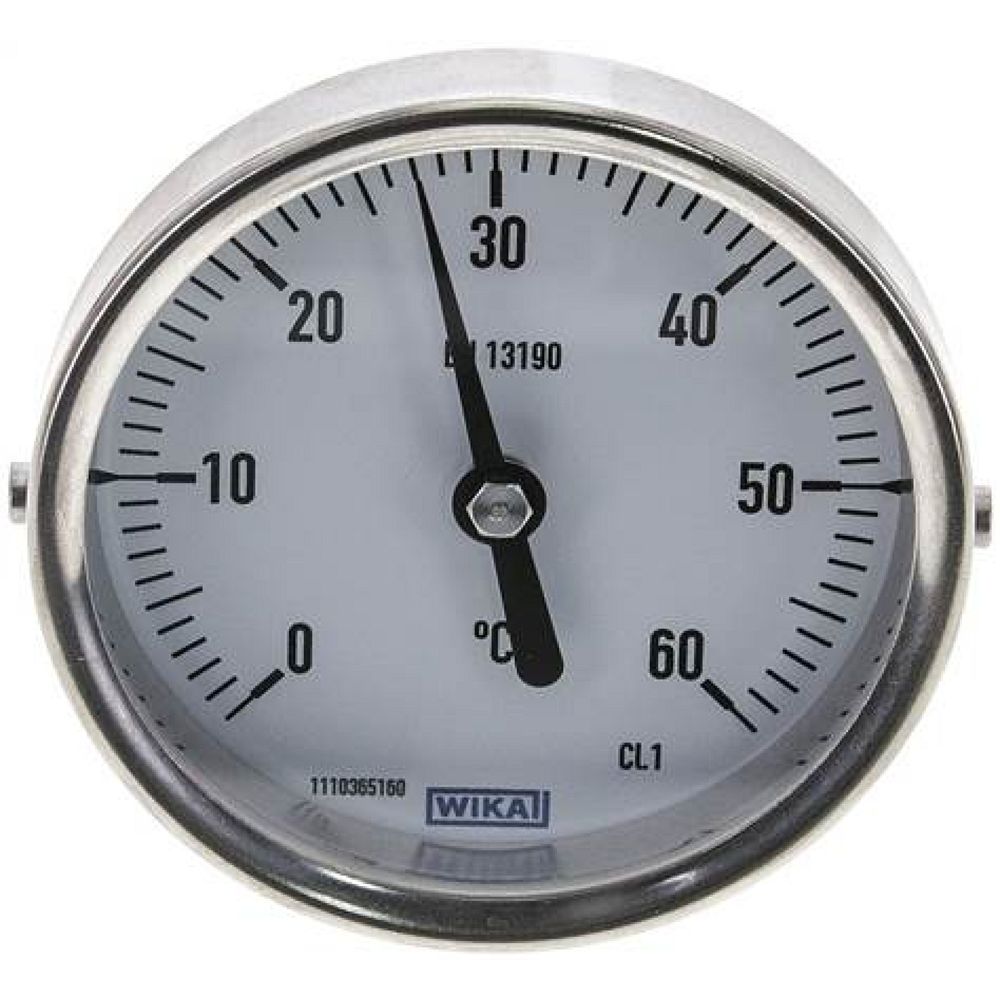 Wika TW 608063 Bimetallthermometer, waagerecht D80/0 bis +60°C/63mm