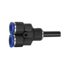 Riegler 135773.Push-in Y-connector, Plug nipple 10 mm »Blue Series«, reducing