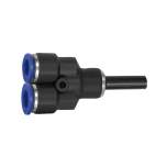 Riegler 125736.Push-in Y-connector, Plug nipple 10 mm »Blue Series«, reducing