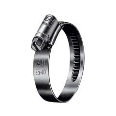 Riegler 114201.Worm thread hose clamp, Chrome steel 1.4016 (W2), 8.0 - 12.0 mm