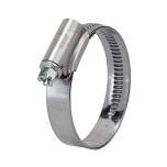 Riegler 114218.Worm thread hose clamp, Chrome steel 1.4016 (W2), 32.0 - 50.0 mm