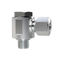 Riegler 158851.Pivoting angled fitting, M18x1.5 o., Pipe exterior Ø 12