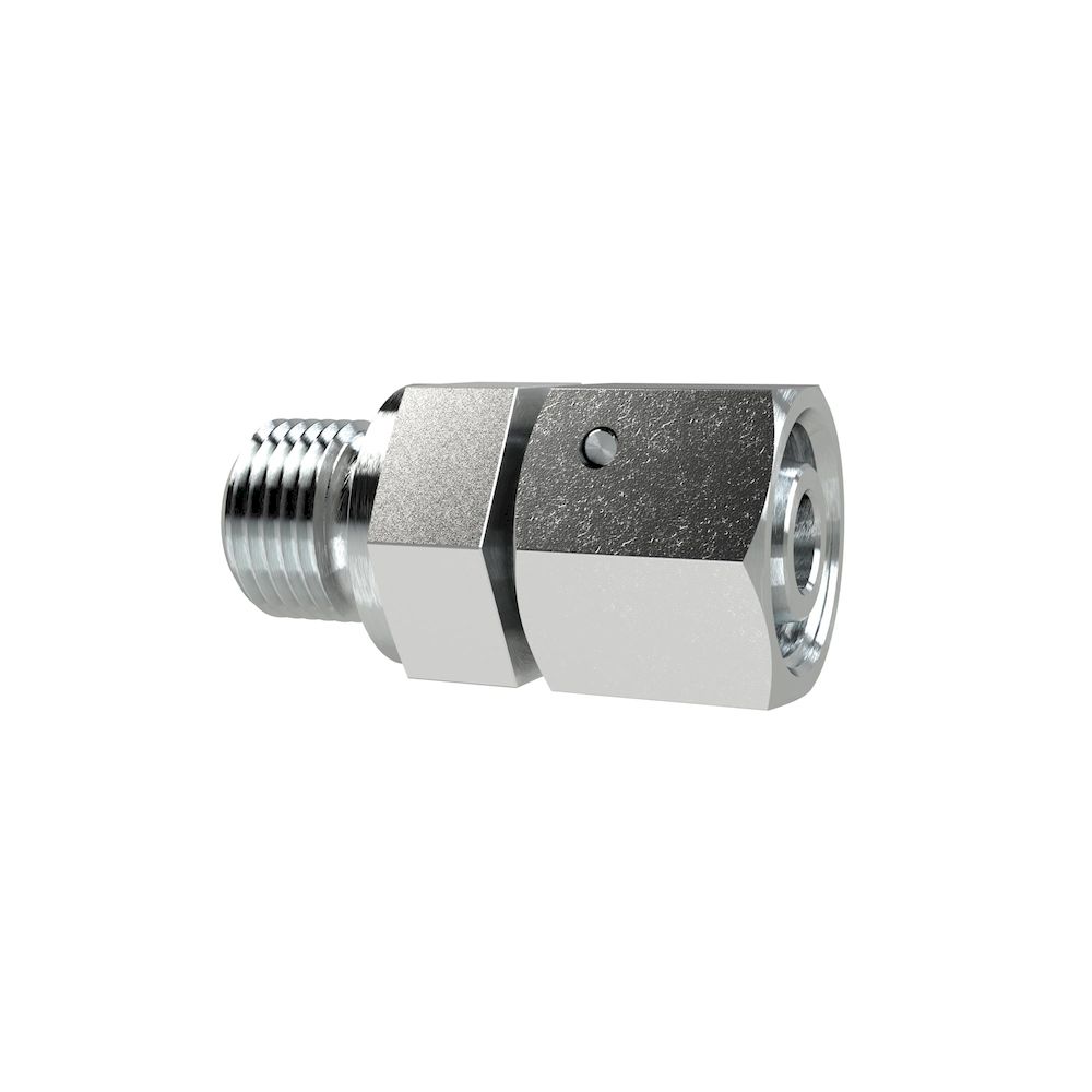 Riegler 158898.Adjustable male connector, G1/4o., Pipe ext.Ø8, galvanised steel