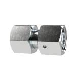 Riegler 158963.Adjustable straight fitting, Pipe ext. Ø 20, galvanised steel