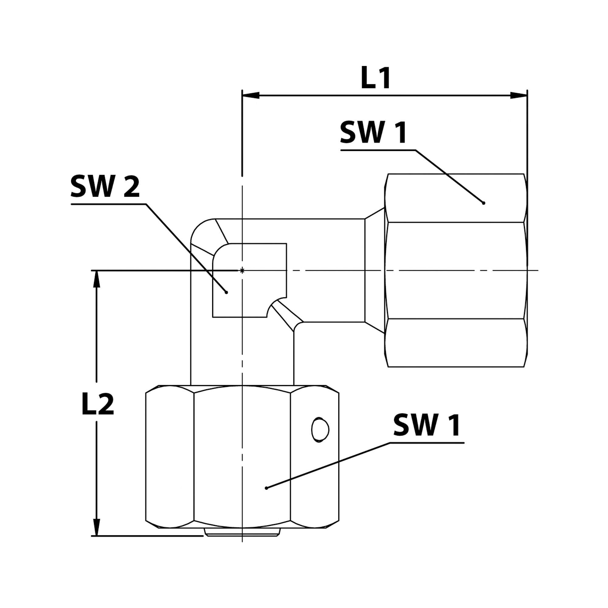 Angled screw connection, Pipe ext. Ø 8, galvanised steel - Riegler 158983