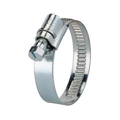 Riegler 114245.Worm thread hose clamp, Steel bright galvanised (W1)