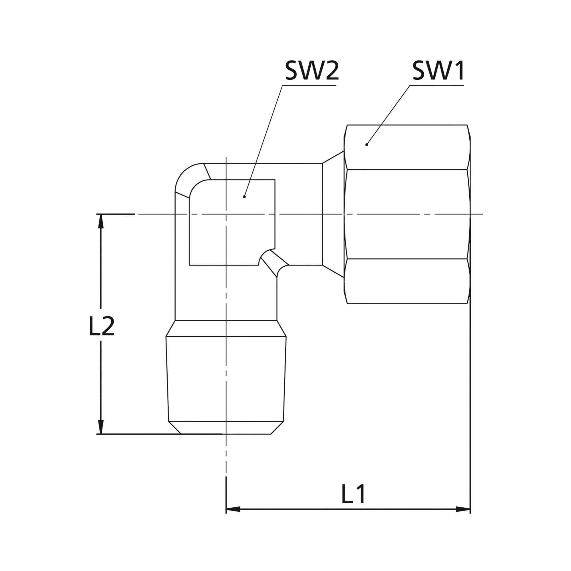 Winkel-Einschraubverschraubung, NPT 1 a., Rohr-Ø 25, Stahl verz. - Riegler 159189
