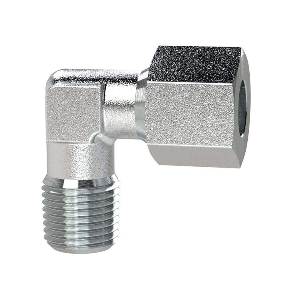 Riegler 112165.Angled screw-in fitting, R 1/8 o., Pipe exterior Ø 4 mm