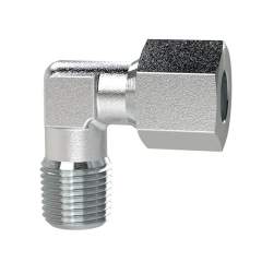 Riegler 159167. Winkel-Einschraubverschraubung, NPT 1/8 a., Rohr-Ø 8, Stahl verz.