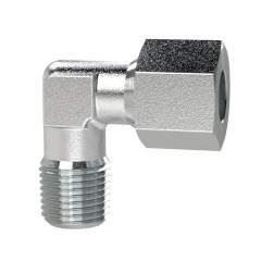 Riegler 159168. Winkel-Einschraubverschraubung, NPT 1/8 a., Rohr-Ø 6, Stahl verz.