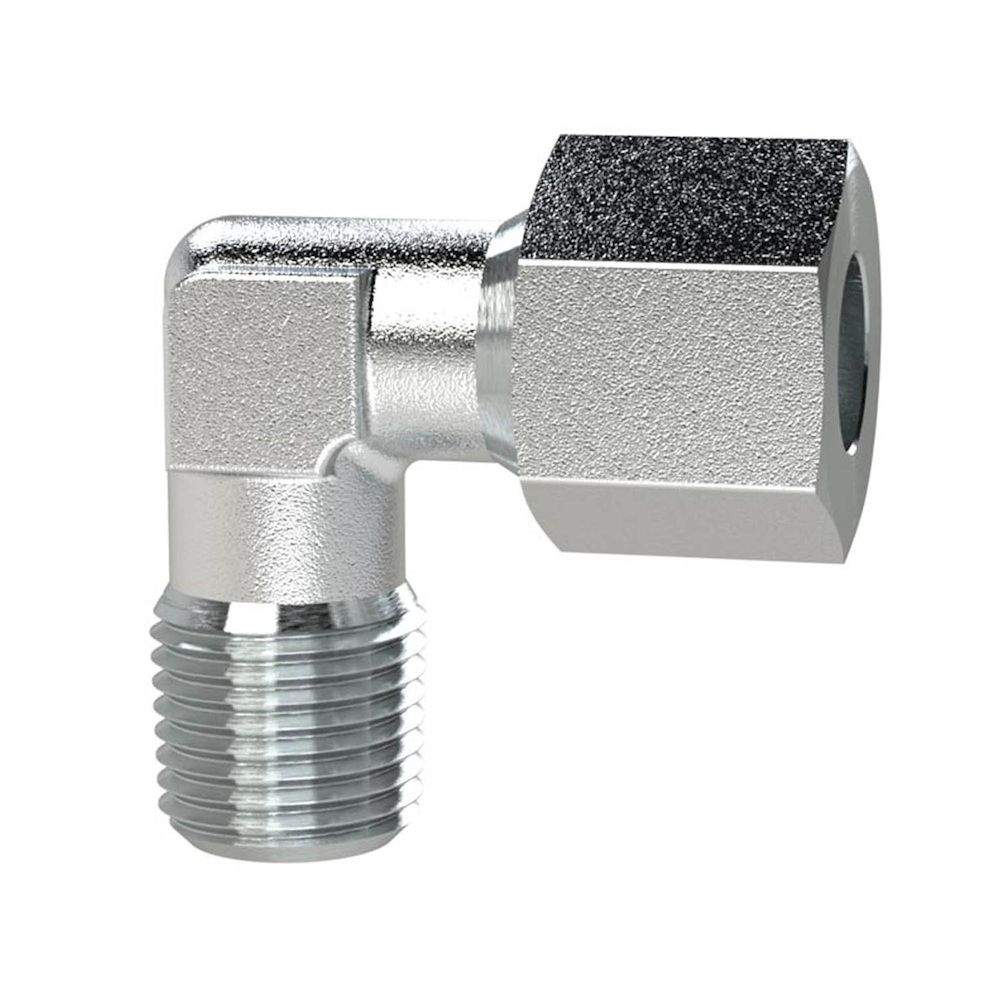 Riegler 159185.Male elbow, NPT 1/2 o., Pipe exterior Ø12, galvanised steel