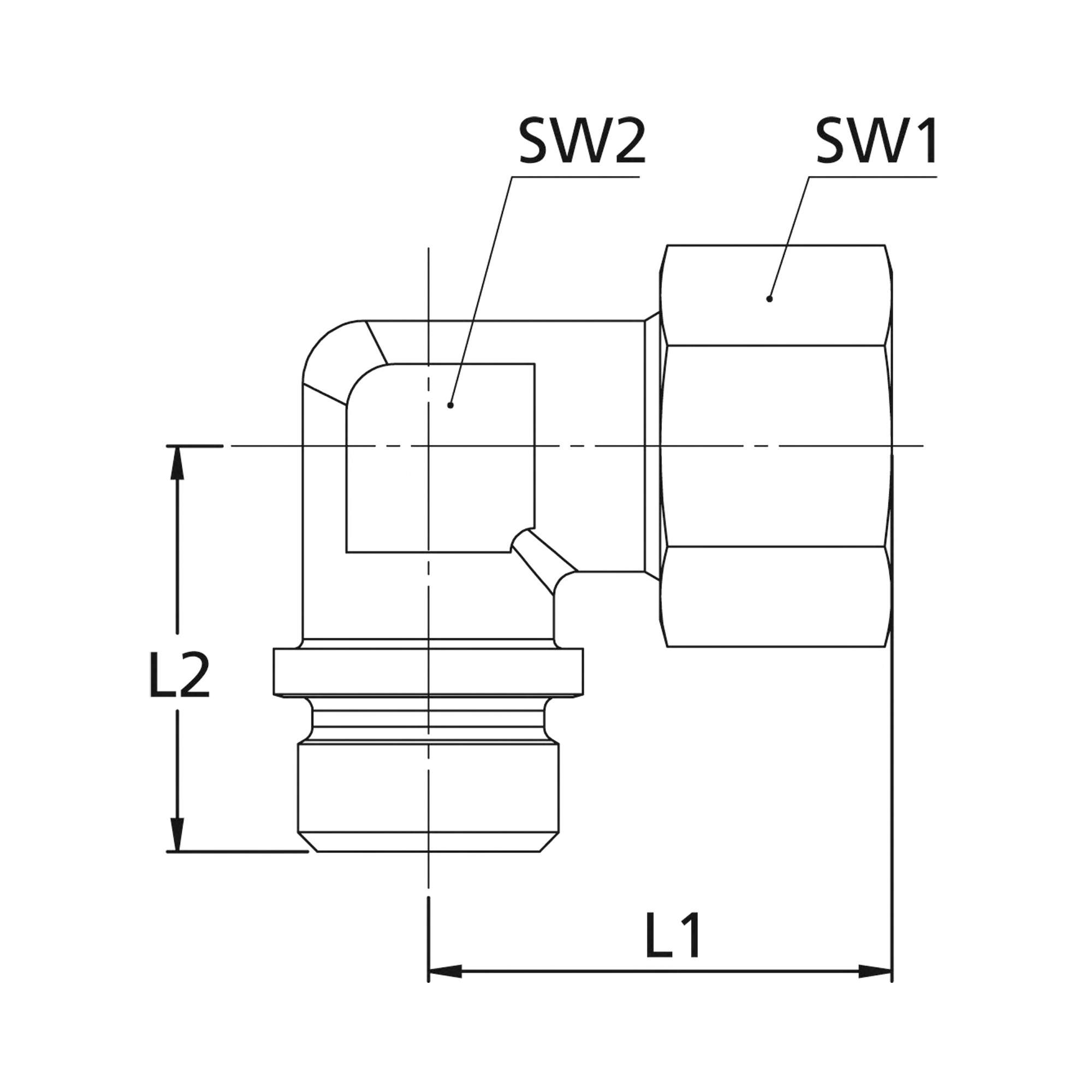 Winkel-Einschraubverschraubung M20x1,5a., Rohr-A-Ø14, Stahl verz. - Riegler 159204