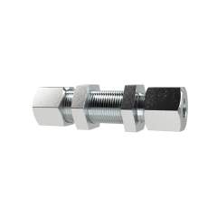 Riegler 159226.Bulkhead connector, Pipe exterior Ø 8 mm, galvanised steel