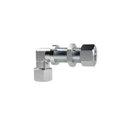 Riegler 159240.Bulkhead elbow connector, Pipe exterior Ø 14 mm, galvanised steel