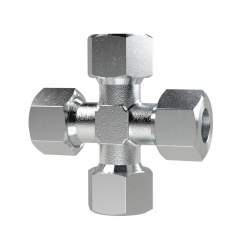 Riegler 159719.Cross fitting, Pipe exterior Ø4mm, galvanised steel